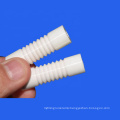 Yttria Stabilized Zirconia YSZ Ceramic Threaded Thin Wall Tube / Sleeve Parts